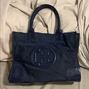 Tory Burch Ella Patent Mini tote -Navy